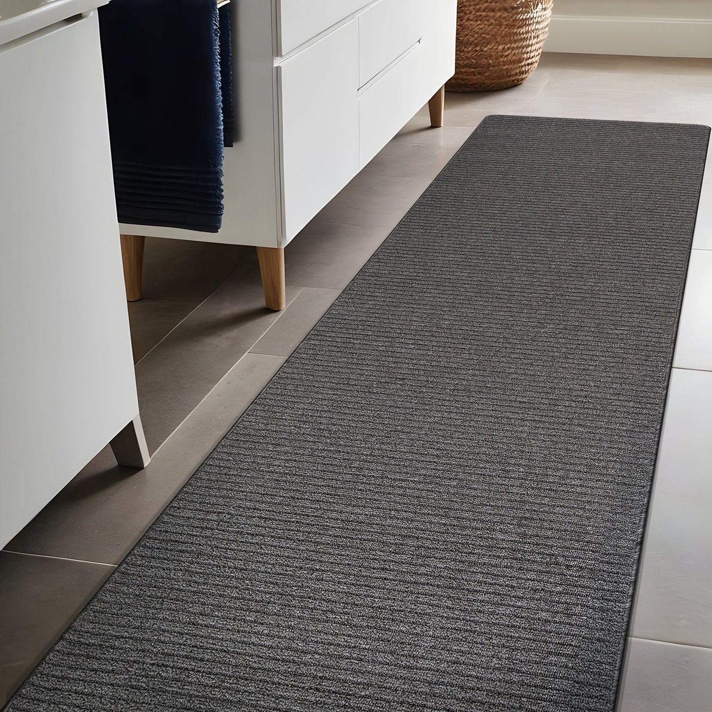Beverly Rug Solid Color Non-Slip Rubber Back Washable Indoor Area Rug