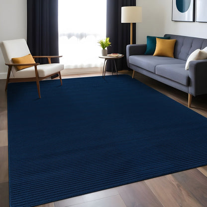 Beverly Rug Solid Color Non-Slip Rubber Back Washable Indoor Area Rug