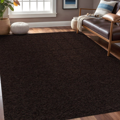 Beverly Rug Solid Color Non-Slip Rubber Back Washable Indoor Area Rug