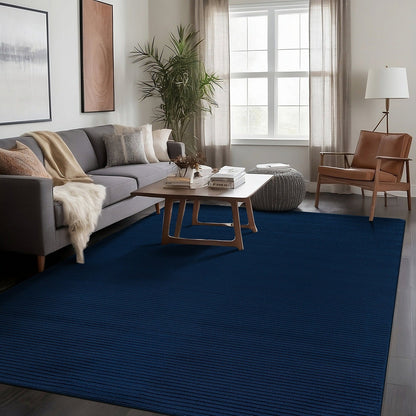 Beverly Rug Solid Color Non-Slip Rubber Back Washable Indoor Area Rug