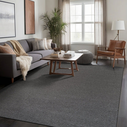Beverly Rug Solid Color Non-Slip Rubber Back Washable Indoor Area Rug