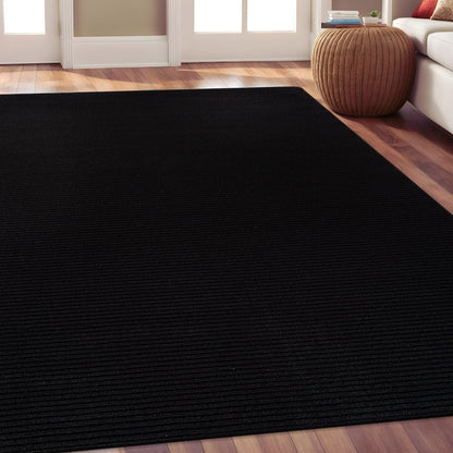Beverly Rug Solid Color Non-Slip Rubber Back Washable Indoor Area Rug