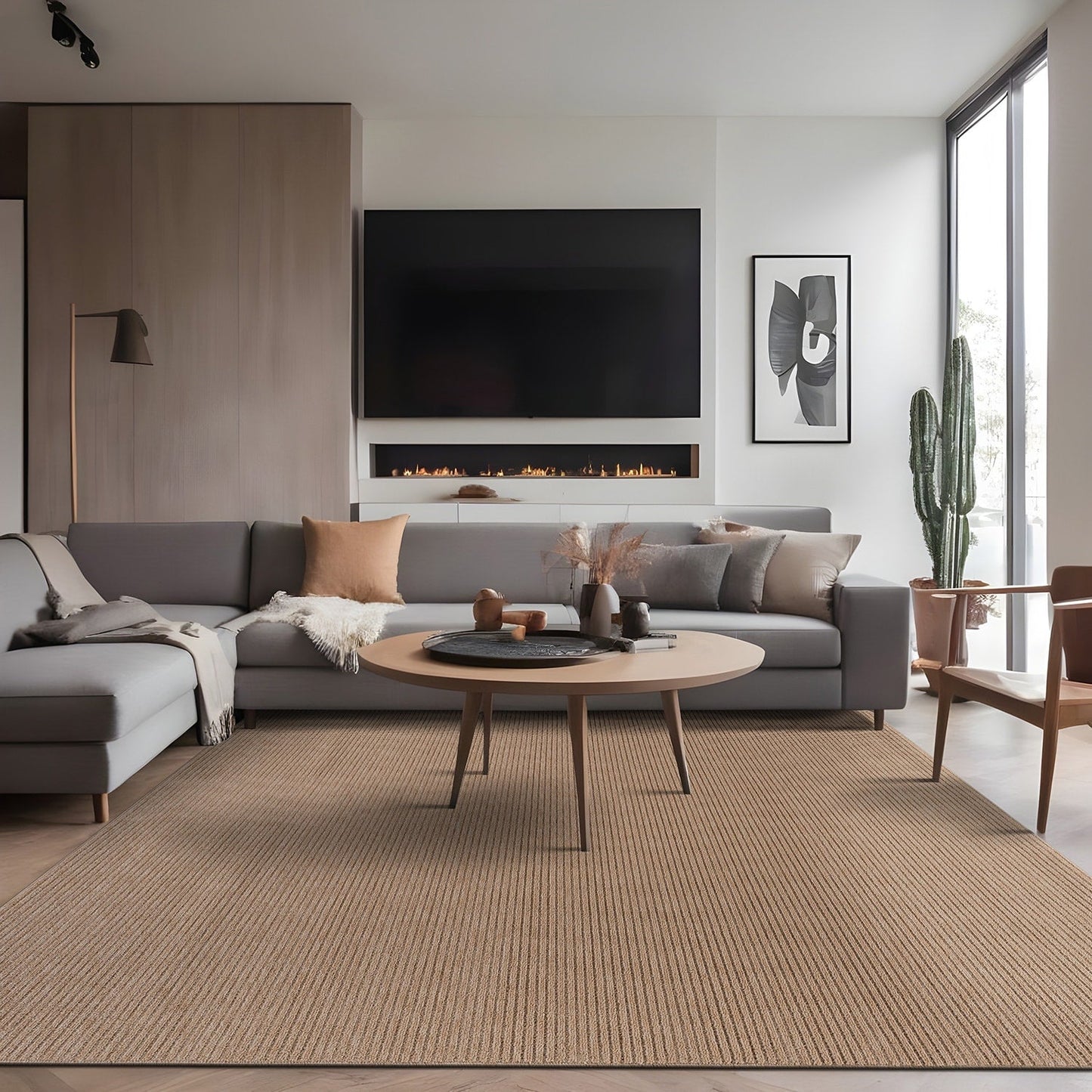 Beverly Rug Solid Color Non-Slip Rubber Back Washable Indoor Area Rug