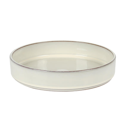 Bloomhouse Santorini Mist 16 Piece Double Bowl Terracotta Reactive Glaze Plates and Bowls Dinnerware Set