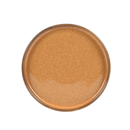 Bloomhouse Santorini Mist 16 Piece Double Bowl Terracotta Reactive Glaze Plates and Bowls Dinnerware Set