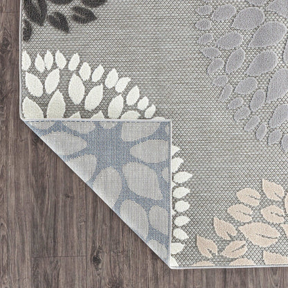 Brescia Modern Floral Circles Indoor/Outdoor Area Rug