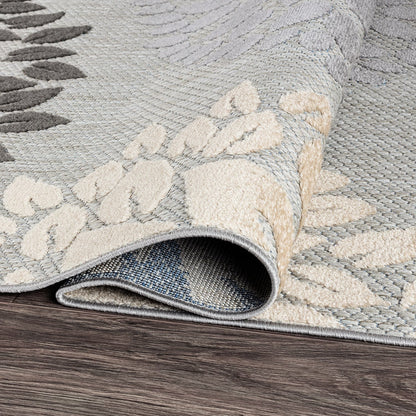 Brescia Modern Floral Circles Indoor/Outdoor Area Rug