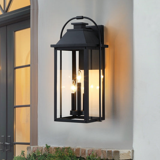 Brits Black Outdoor Wall Lantern Sconce Light