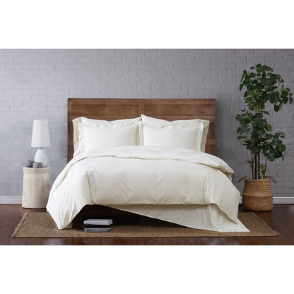 Brooklyn Loom Tight-Weave Cotton Percale Duvet Set