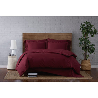 Brooklyn Loom Tight-Weave Cotton Percale Duvet Set