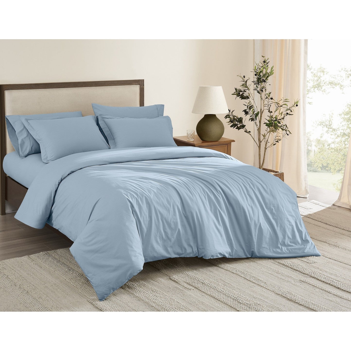 Brooklyn Loom Tight-Weave Cotton Percale Duvet Set