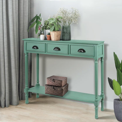 Burlington Wood 3-drawer Console Hallway Table