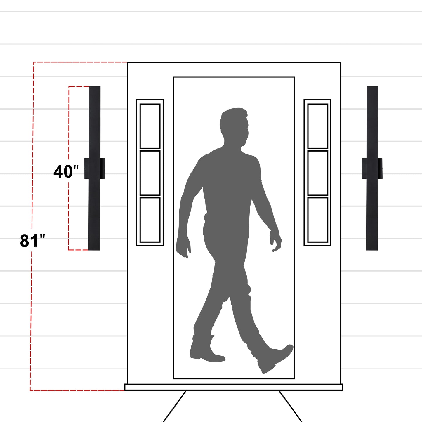 C Cattleya 2-Light Matte Black Aluminum LED Outdoor Wall Sconce