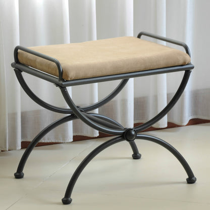 Cambridge Iron Vanity Stool with Cushion