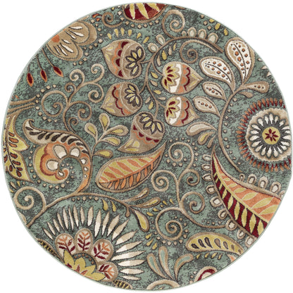 Caprice Mid-Century Modern Floral Indoor Area Rug