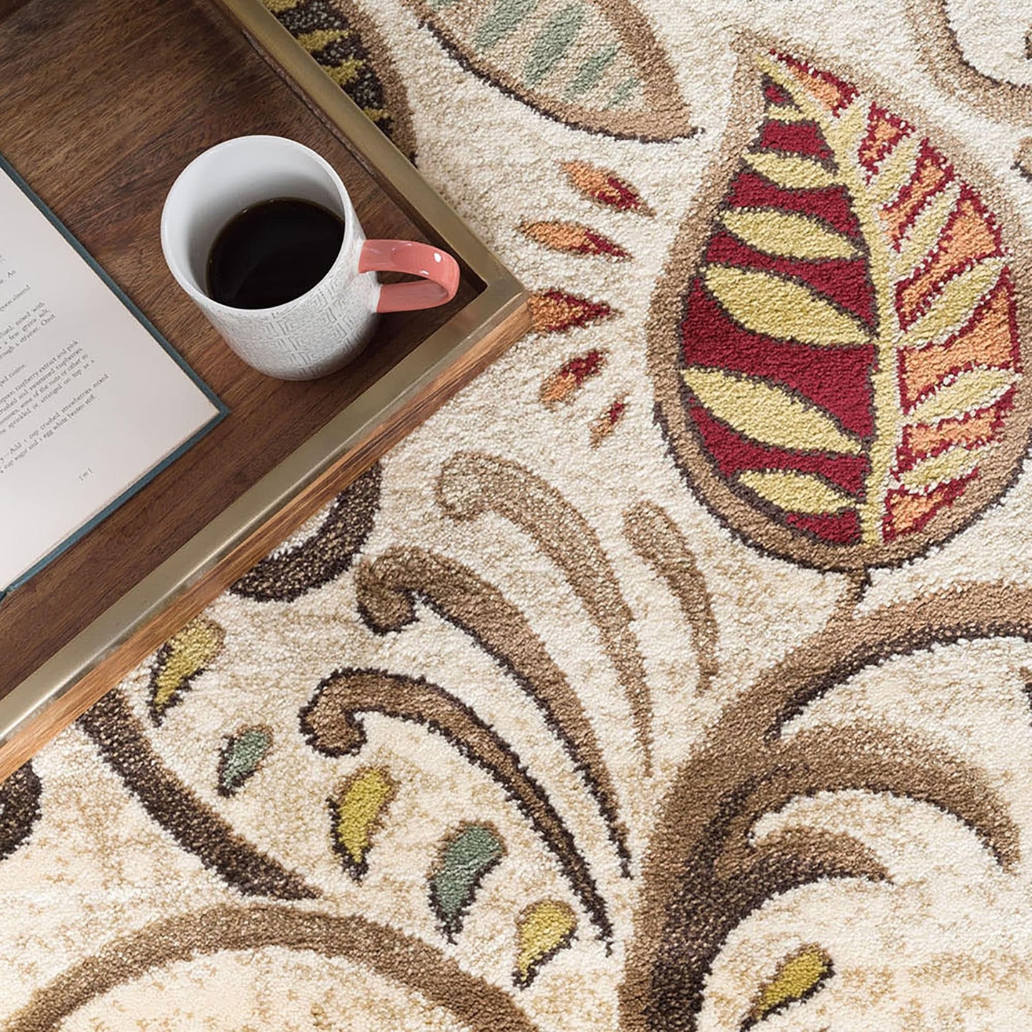 Caprice Mid-Century Modern Floral Indoor Area Rug