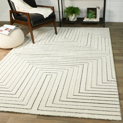 Carmody Modern Geometric Art Deco Area Rug