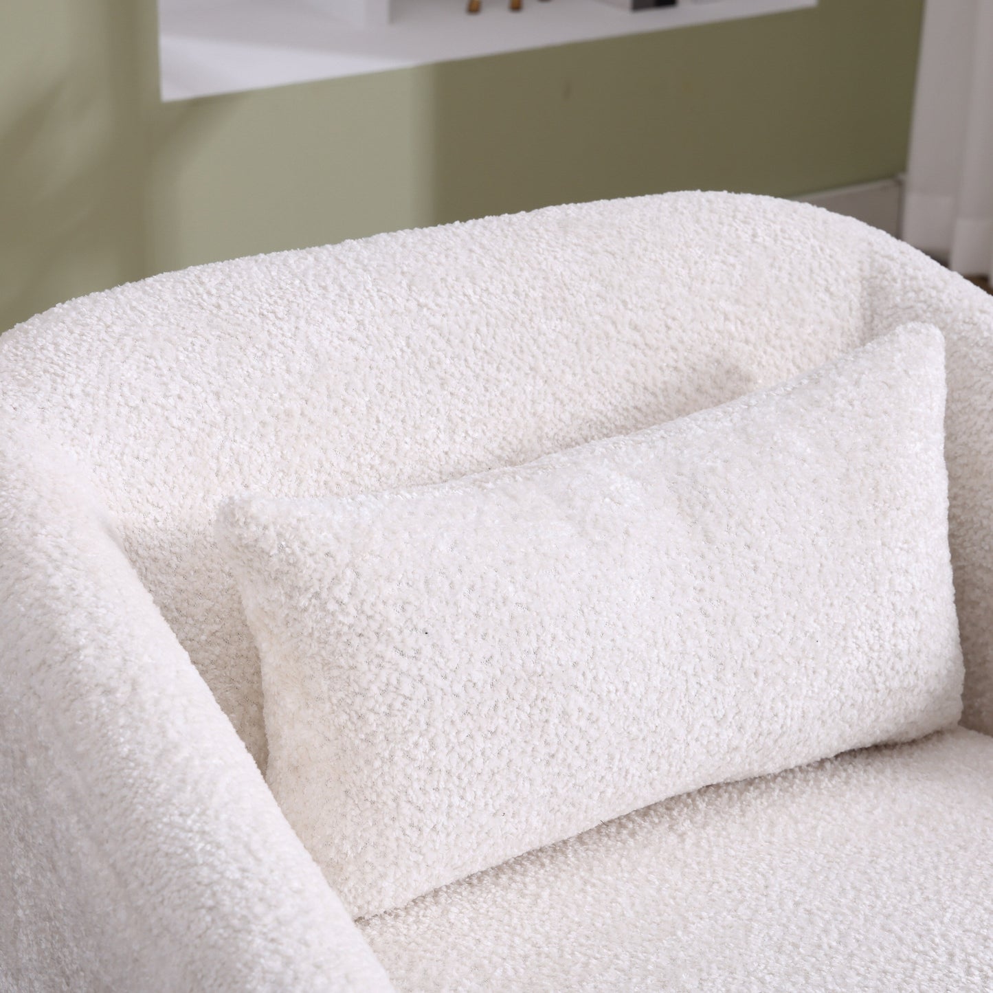 Chenille Swivel Barrel Chair, 360-Degree Comfy Accent Sofa for Living Room, Bedroom, and Study with Removable Cushion