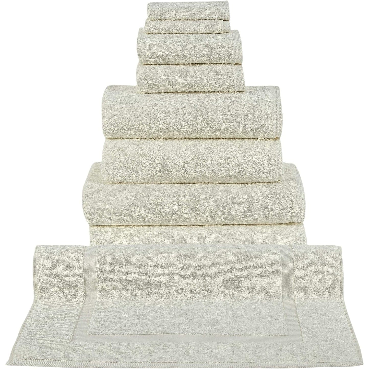 CTT %100 Turkish Cotton Towel Set 8 or 9 Pcs Quick Dry and Absorbent