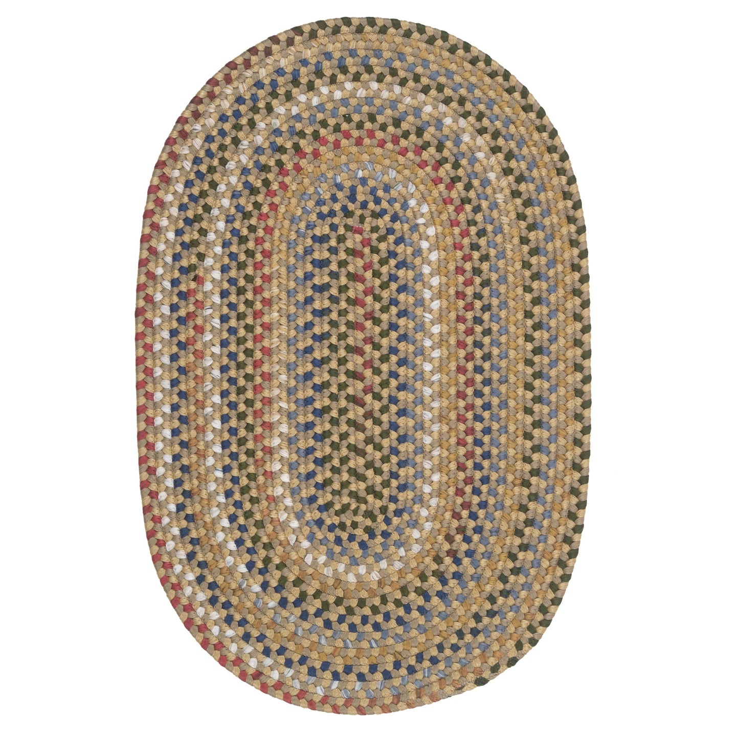 Colonial Mills Wayland Handmade Farmhouse Multicolor Braided Oval Rug