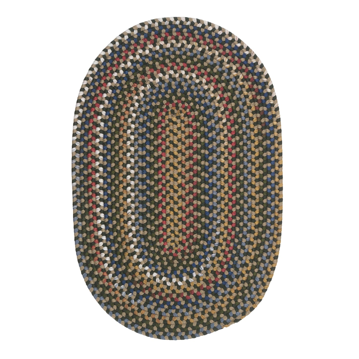 Colonial Mills Wayland Handmade Farmhouse Multicolor Braided Oval Rug