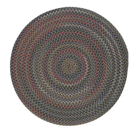 Colonial Mills Wayland Rustic Farmhouse Braided Multicolor Round Rug