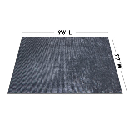 Contemporary Distressed Stripe Machine Washable Area Rug