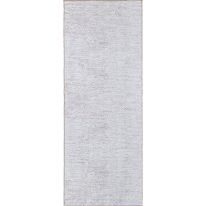 Contemporary Distressed Stripe Machine Washable Area Rug
