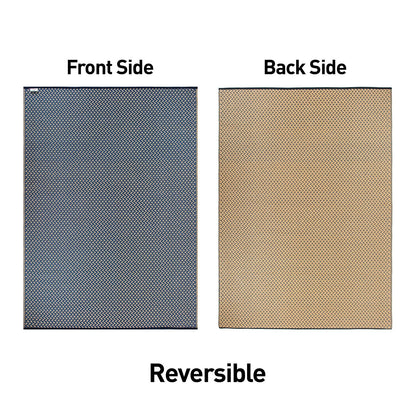 Contemporay Solid Reversible Plastic Outdoor Rugs