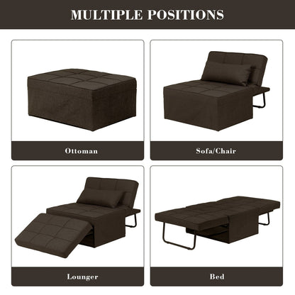 Convertible Sofa Bed Sleeper Sofa Chair Couch Folding Ottoman Recliner Chairs for Living Room