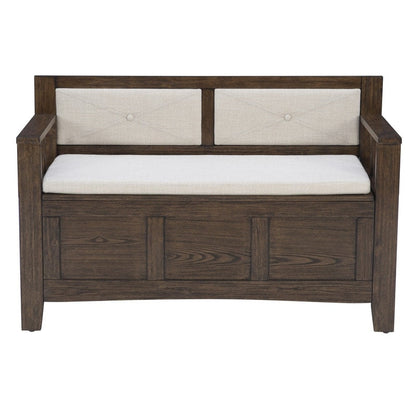 Dahlia Wood Flip Top Storage Entryway Bench