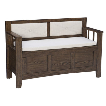 Dahlia Wood Flip Top Storage Entryway Bench