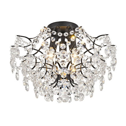 Dalia Elegant Indoor 3-light Crystal Flush Mount