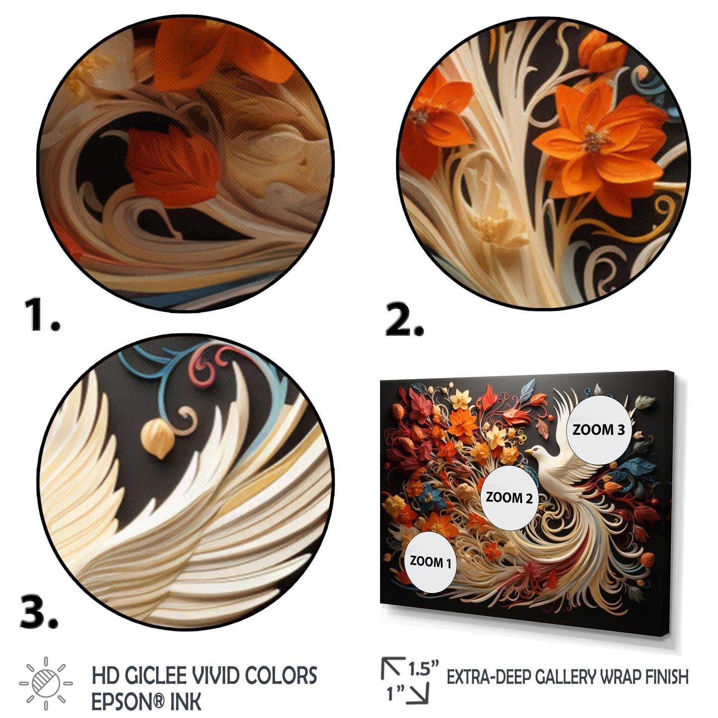 Designart Christianity Pentecost Fire Spiritual Multipanel Wall Art Living Room set