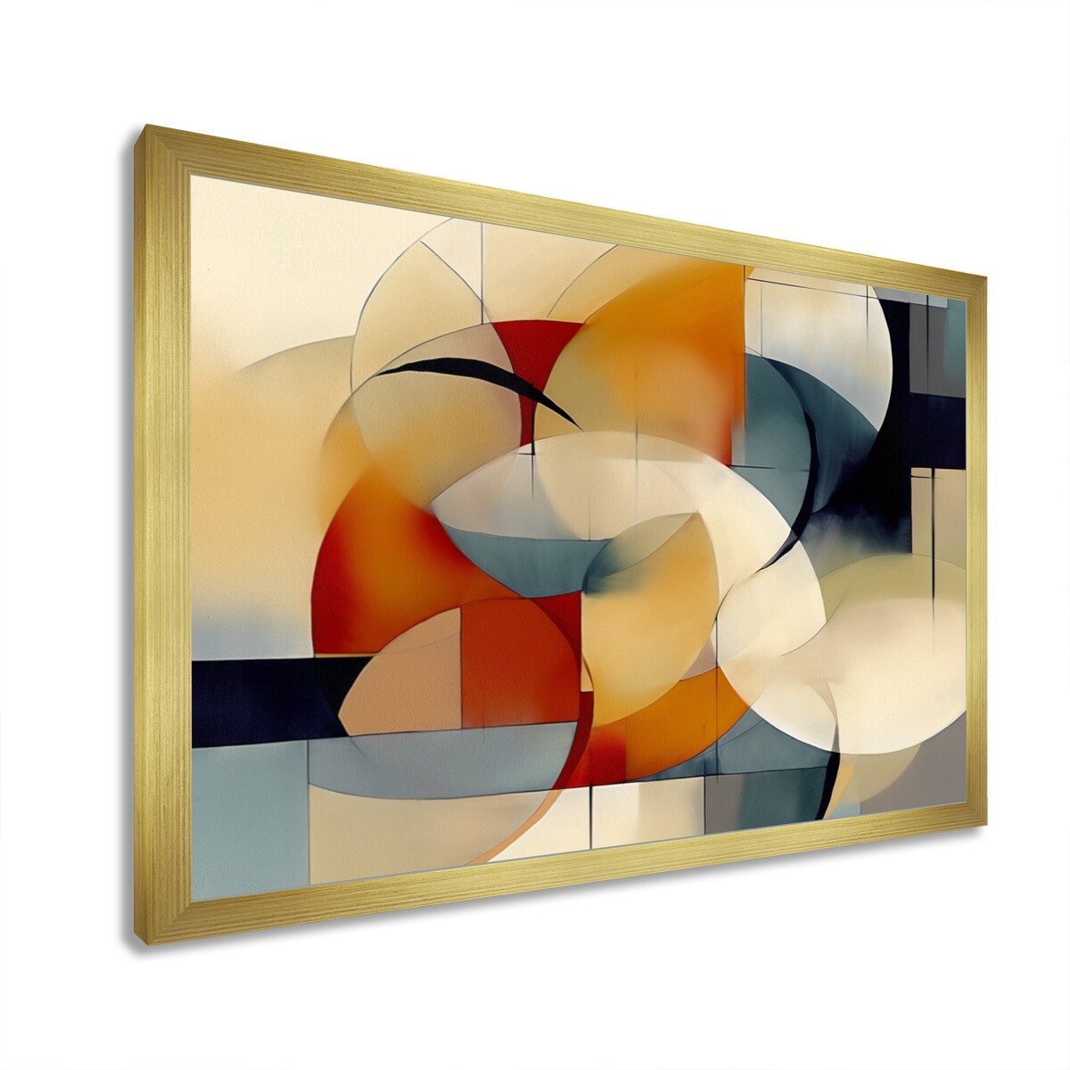 Designart Exploring Abstracted Patterns I Modern Geometric Framed Canvas Prints