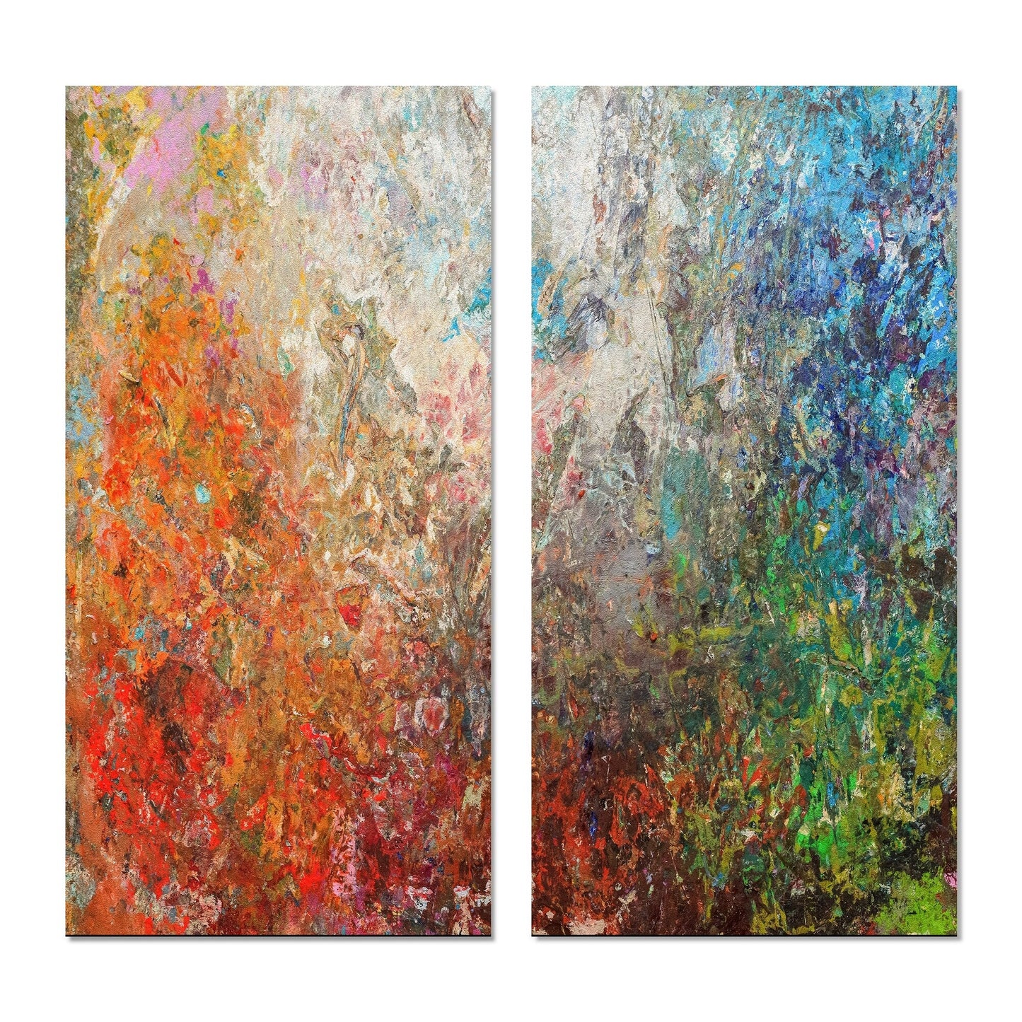 Designart Board Stained Abstract Art Abstract Canvas Wall Art Print 2 Piece Set