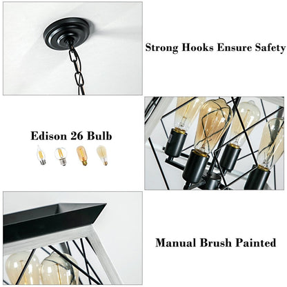 Dimmable 4-Light Farmhouse Chandeliers Light for Dining Room No Bulb