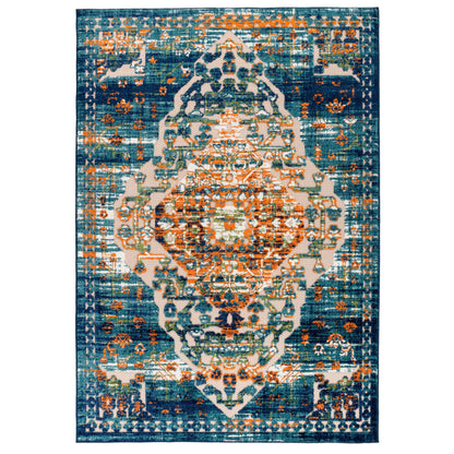 World Rug Gallery Distressed Traditional Indoor/Outdoor Area Rug
