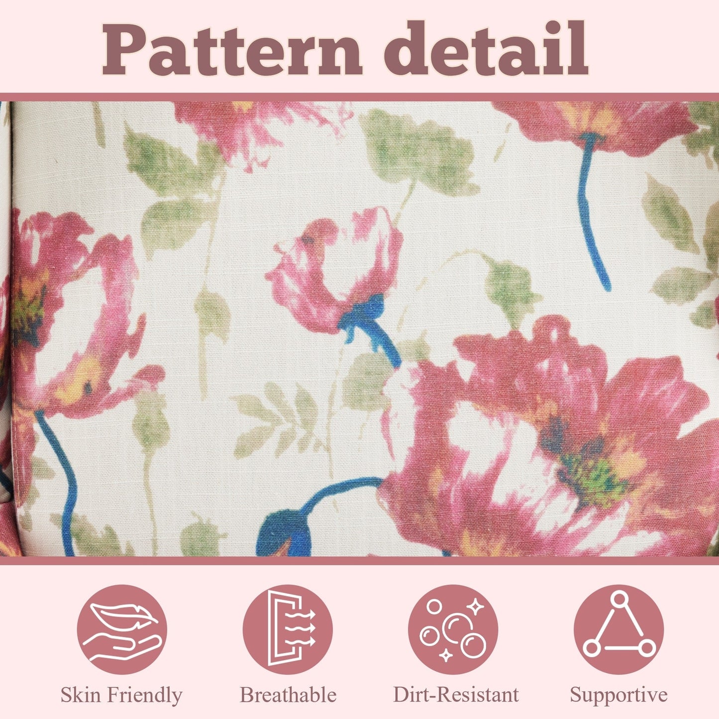 Erommy Modern Accent Chair, High Back Armchair, Upholstered Fabric Button Single Sofa with Wooden Legs for Living Room