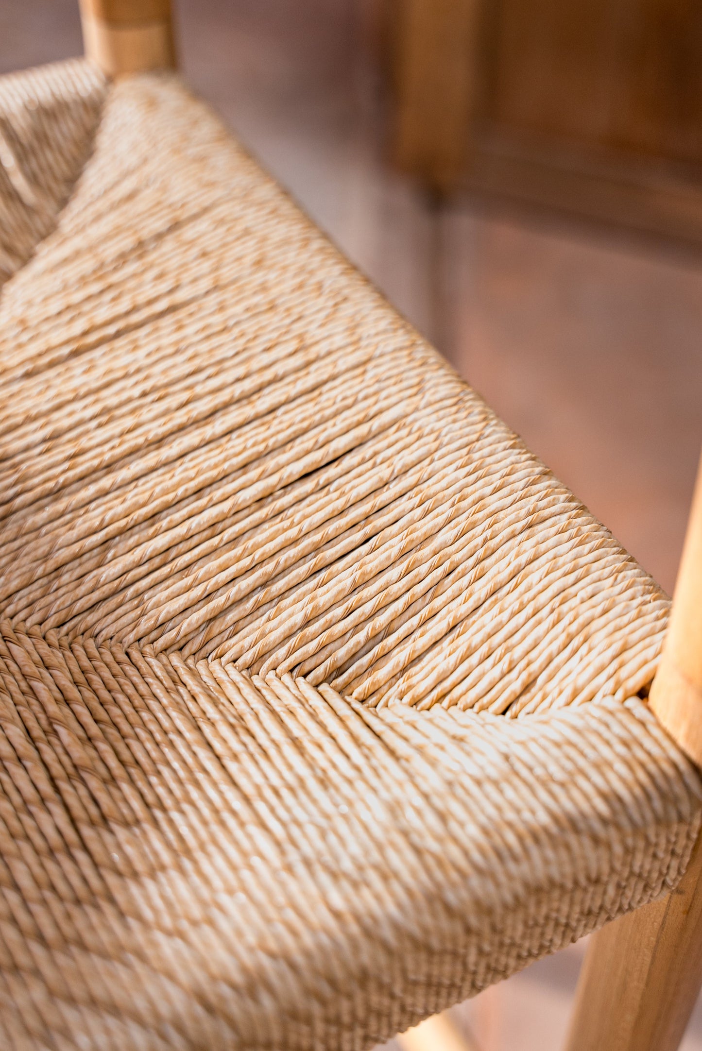 Eva Curved Back Indoor Outdoor Teak Counter Stool