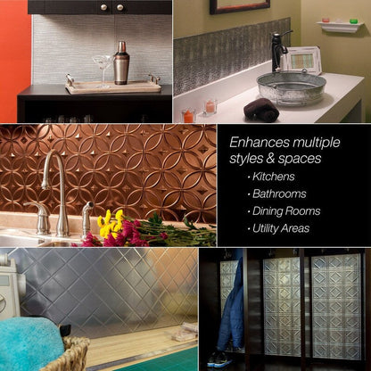 FASÄDE Current Horizontal 4-foot x 8-foot PVC Wall Panel in Gloss White