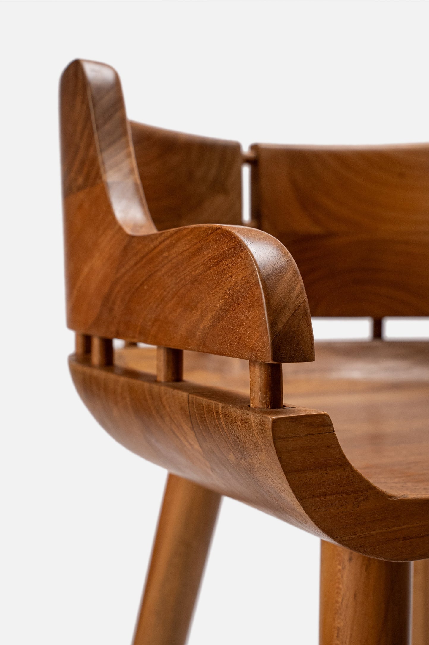 Fala Teak Swivel Counter Stool