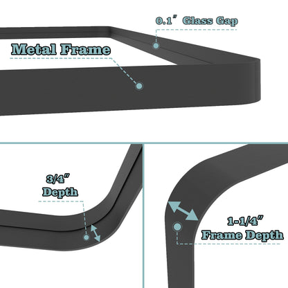 Framed Wall Mounted Bathroom Vanity Mirror