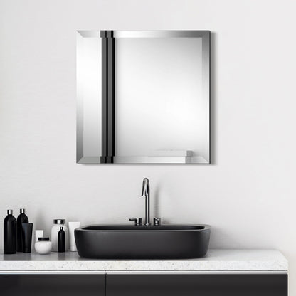 Frameless Beveled Prism Wall Mirror-Square/Rectangluar - Clear
