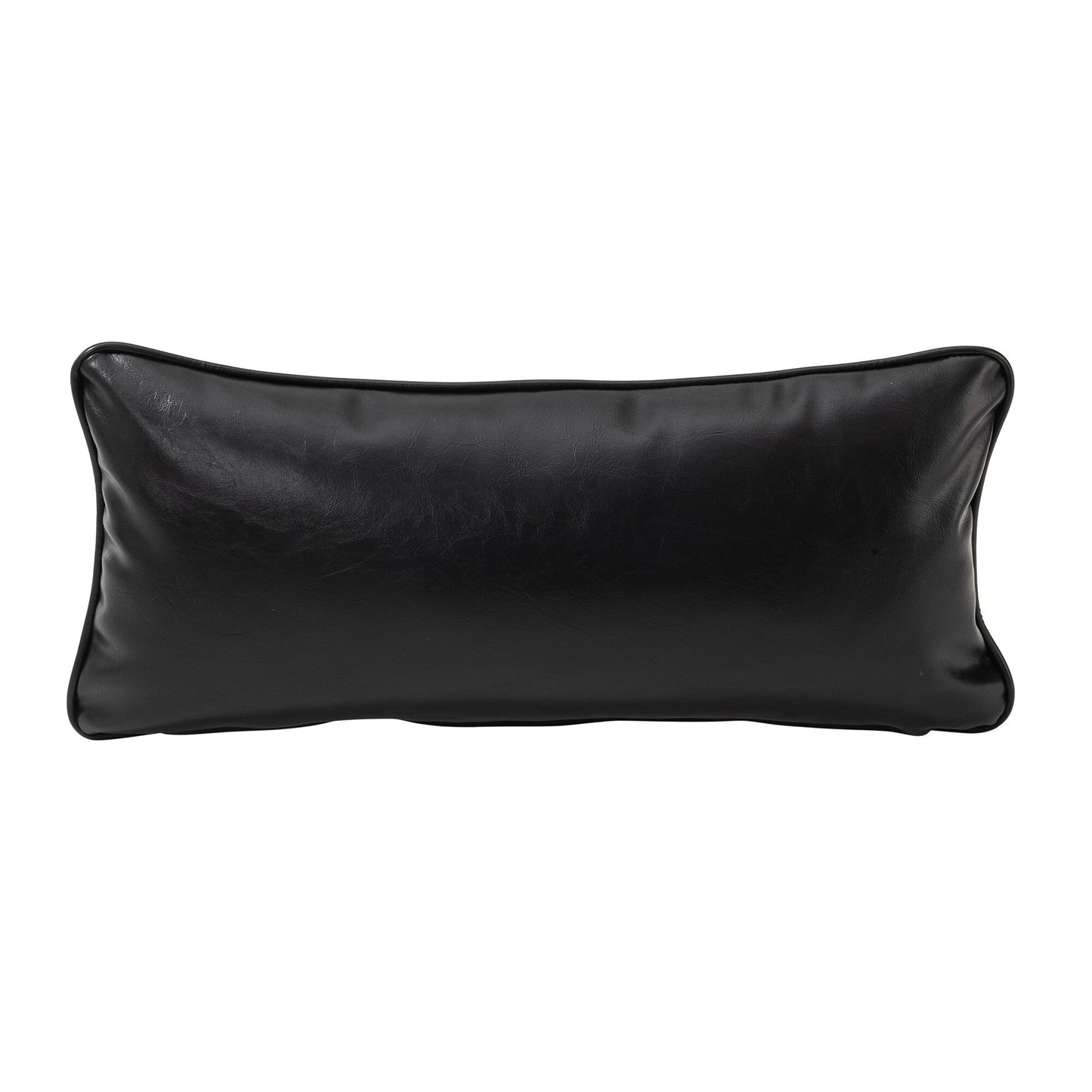 Glitzhome 30.75H Mid-Century Modern PU Leather Armchair Accent Chair with Pillow - 25.75W x 33.75D x 30.75H