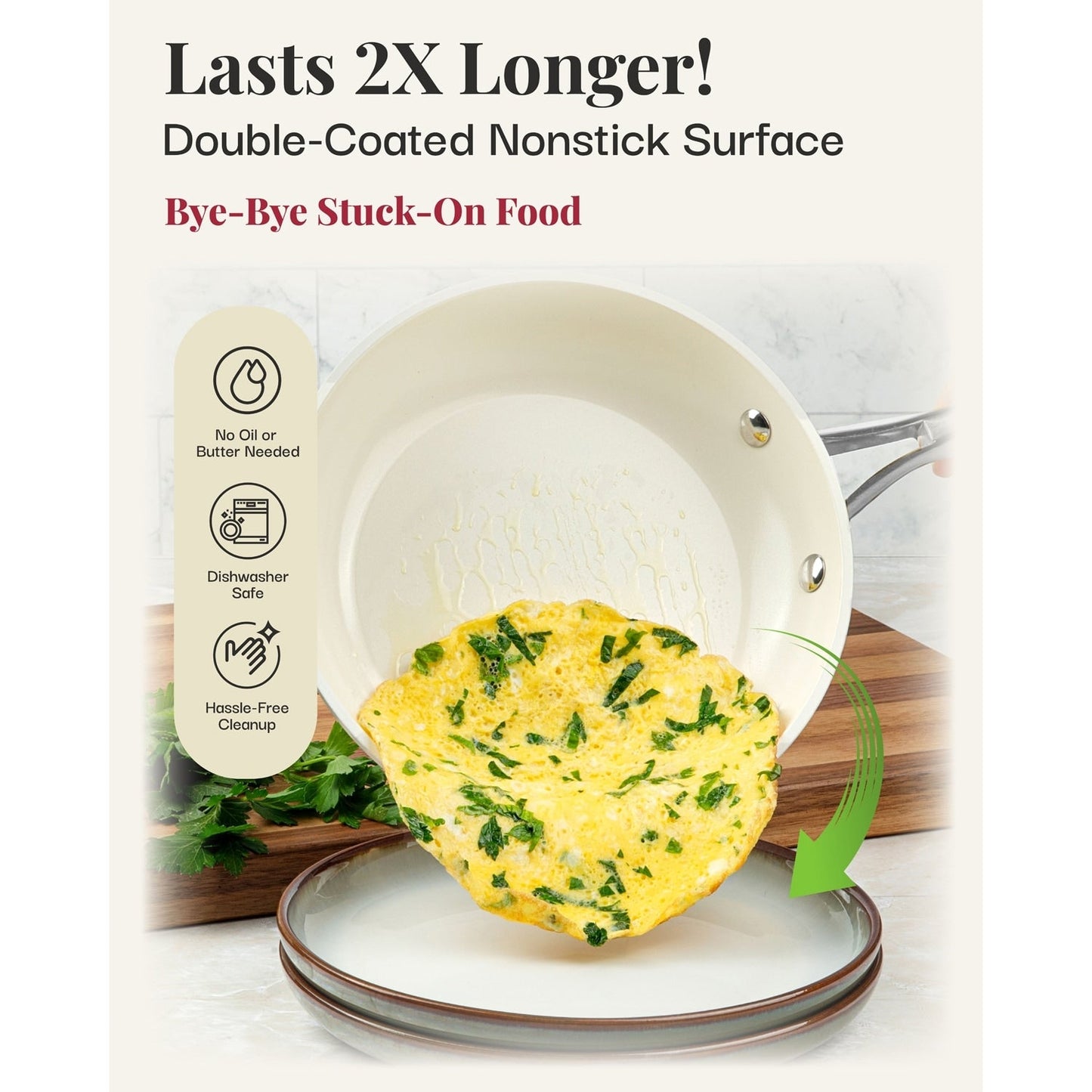 Gotham Steel Cream 12 Piece Pots and Pans Ultra Nonstick Ceramic Cookware Set with Stay Cool Handles