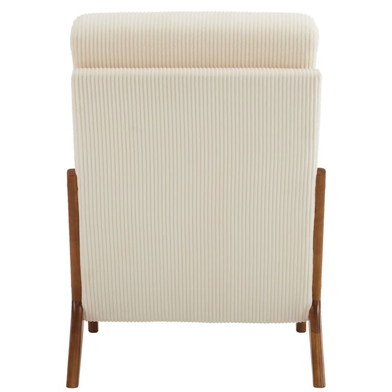 High Back Solid Wood Armrest Backrest Leisure Chair Accent Chair