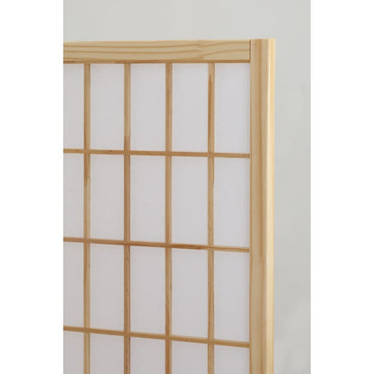 Roundhill Furniture Hoceima Oriental Shoji 4-panel Room Divider