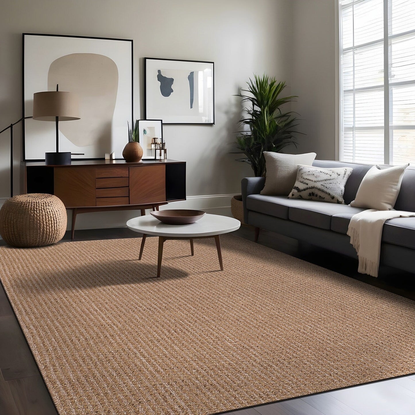 Beverly Rug Easy Clean Non Shedding Jute Rug