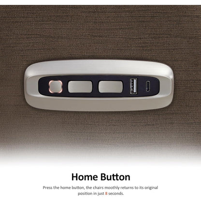 MCombo Zero Wall-Hugger Power Recliner Chair with Adjustable Headrest, Perfect for Small Spaces and RV, Fabric ST257